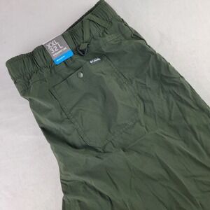 Columbia Mens XXL 32" Inseam Landroamer Ripstop Pant Straight Leg Green Belted